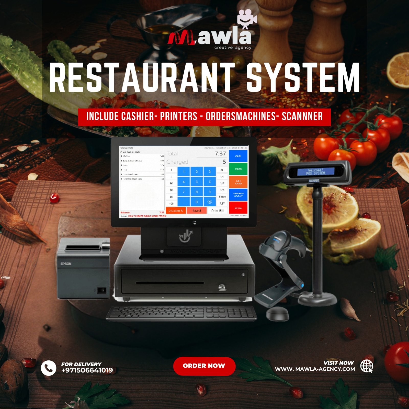 Black and Red Restaurant Special Menu Chicken Instagram Post